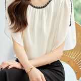 Elegant Lace Spliced Shirt - liwisi