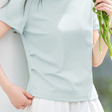 Casual Slim Fit Half Sleeve Regular Shoulder T-Shirt - liwisi