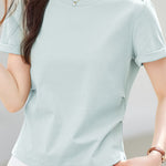 Casual Slim Fit Half Sleeve Regular Shoulder T-Shirt - liwisi