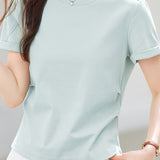 Casual Slim Fit Half Sleeve Regular Shoulder T-Shirt - liwisi