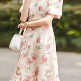 Elegant Embroidered Stand Collar Cheongsam Dress - liwisi
