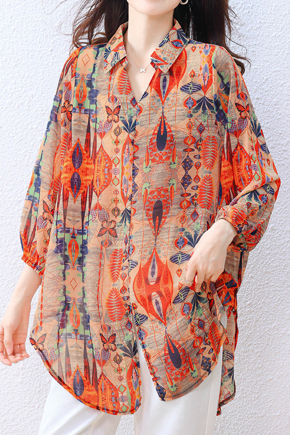 Casual Retro Printed Shirt - liwisi