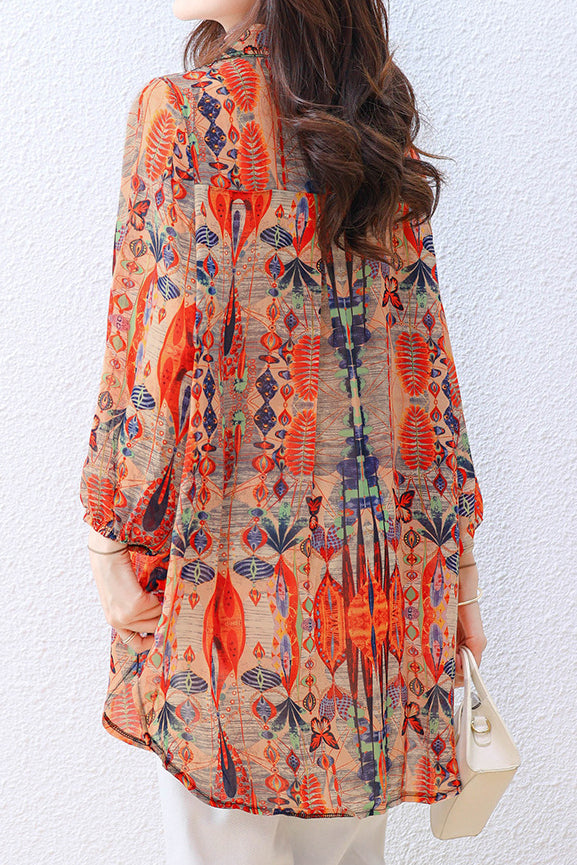 Casual Retro Printed Shirt - liwisi
