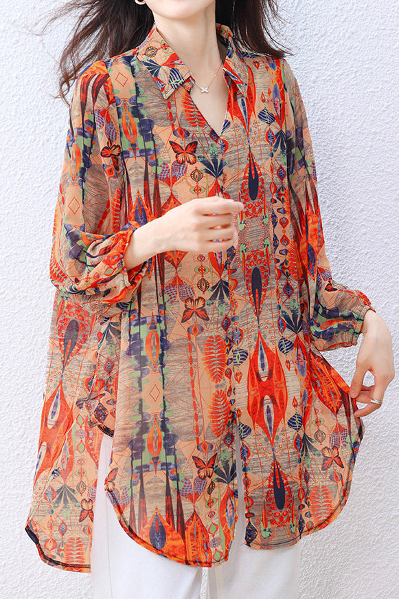 Casual Retro Printed Shirt - liwisi