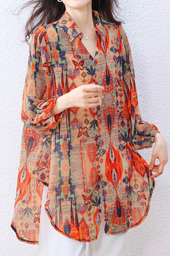 Casual Retro Printed Shirt - liwisi