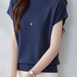 Casual Gentle Style Knit T-Shirt - liwisi
