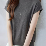 Casual Gentle Style Knit T-Shirt - liwisi