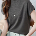 Casual Gentle Style Knit T-Shirt - liwisi