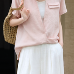 French Spliced Fake Two-Piece Shirt - liwisi