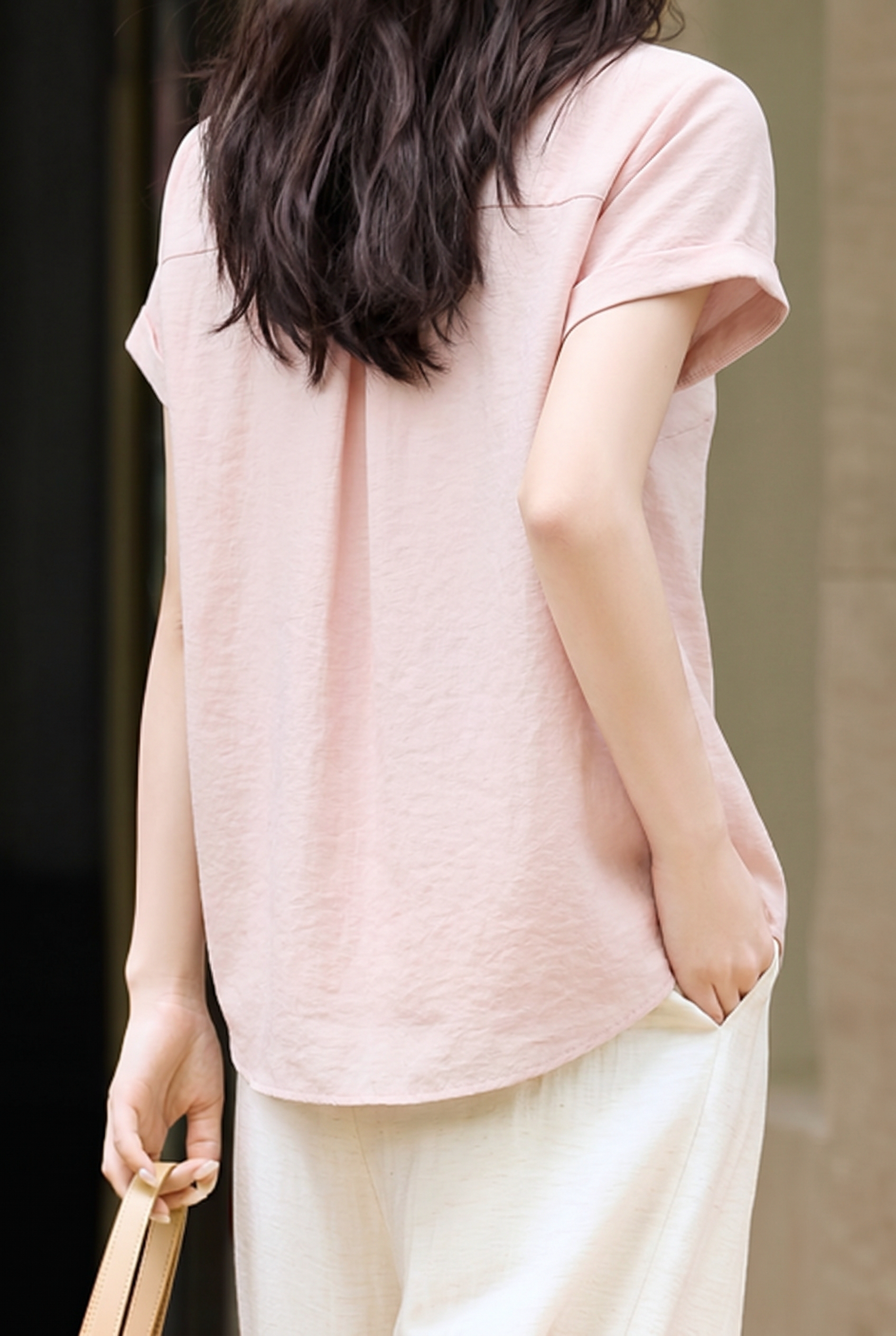 French Spliced Fake Two-Piece Shirt - liwisi