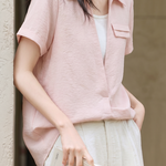 French Spliced Fake Two-Piece Shirt - liwisi