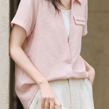 French Spliced Fake Two-Piece Shirt - liwisi