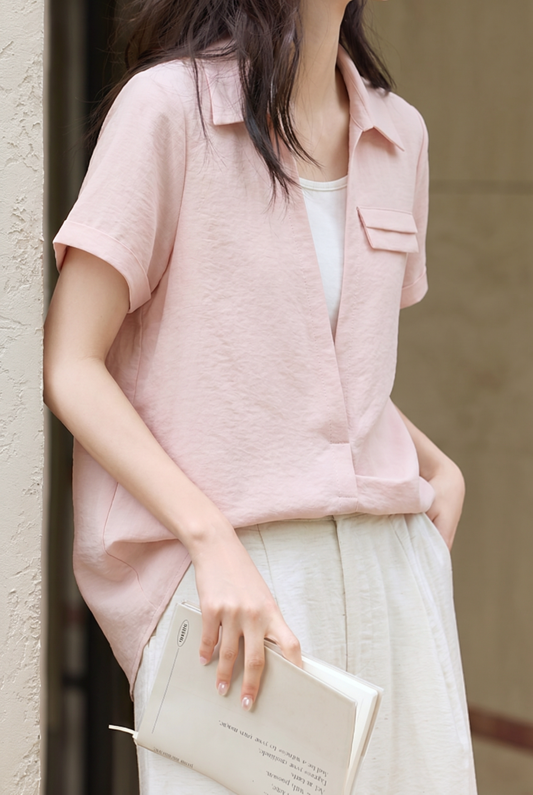 French Spliced Fake Two-Piece Shirt - liwisi