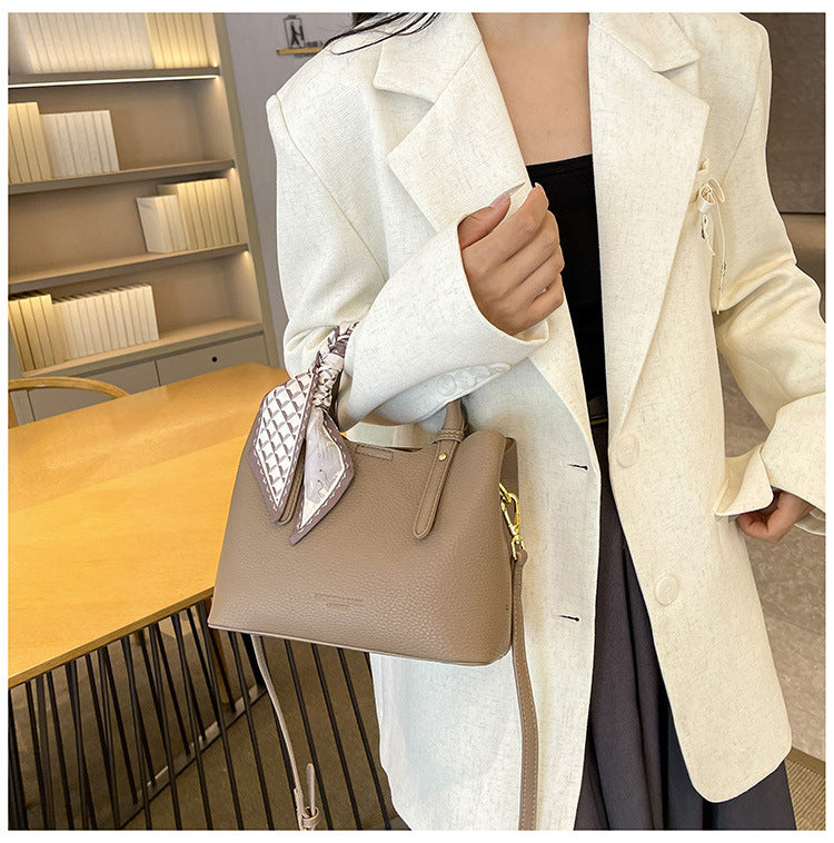 Casual Minimalist Bucket Bag - liwisi