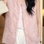Elegant Jacquard Sleeveless Vest - liwisi