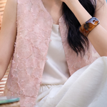 Elegant Jacquard Sleeveless Vest - liwisi