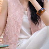 Elegant Jacquard Sleeveless Vest - liwisi