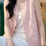 Elegant Jacquard Sleeveless Vest - liwisi