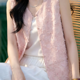 Elegant Jacquard Sleeveless Vest - liwisi