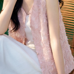 Elegant Jacquard Sleeveless Vest - liwisi