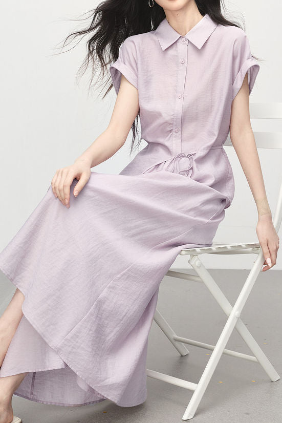 Gentle Linen Eight-Point Culottes Two-Piece Set - liwisi