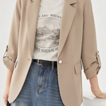 Chic Business Workwear Three Quarter Blazer - liwisi