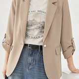 Chic Business Workwear Three Quarter Blazer - liwisi