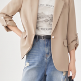 Chic Business Workwear Three Quarter Blazer - liwisi