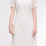 Chic Jacquard Shoulder Detail Dress - liwisi