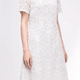 Chic Jacquard Shoulder Detail Dress - liwisi