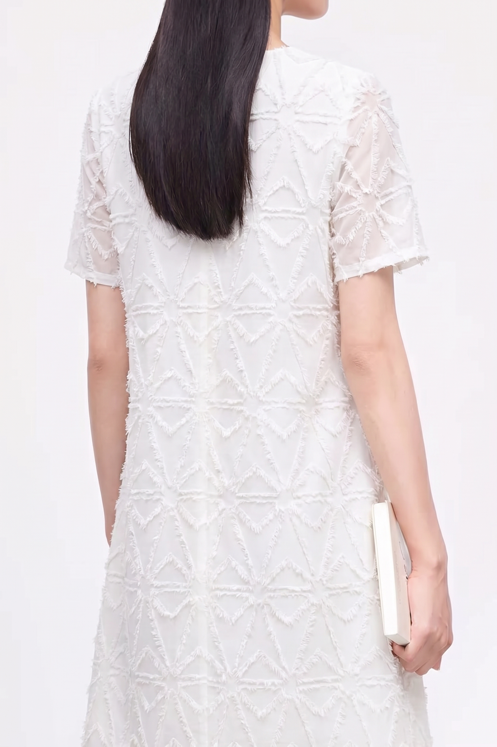 Chic Jacquard Shoulder Detail Dress - liwisi