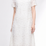 Chic Jacquard Shoulder Detail Dress - liwisi