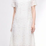 Chic Jacquard Shoulder Detail Dress - liwisi