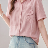 Casual Striped Patchwork Shirt - liwisi
