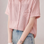 Casual Striped Patchwork Shirt - liwisi