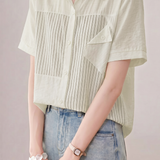 Casual Striped Patchwork Shirt - liwisi