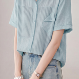 Casual Striped Patchwork Shirt - liwisi
