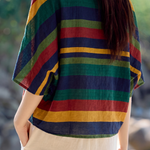 Vintage Batwing Sleeve V Neck Cape Top - liwisi