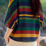 Vintage Batwing Sleeve V Neck Cape Top - liwisi