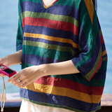 Vintage Batwing Sleeve V Neck Cape Top - liwisi