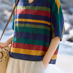 Vintage Batwing Sleeve V Neck Cape Top - liwisi