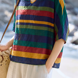 Vintage Batwing Sleeve V Neck Cape Top - liwisi