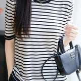 Elegant Color Block Striped Round Neck Knit Sweater - liwisi
