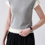 Elegant Color Block Spliced T-Shirt - liwisi