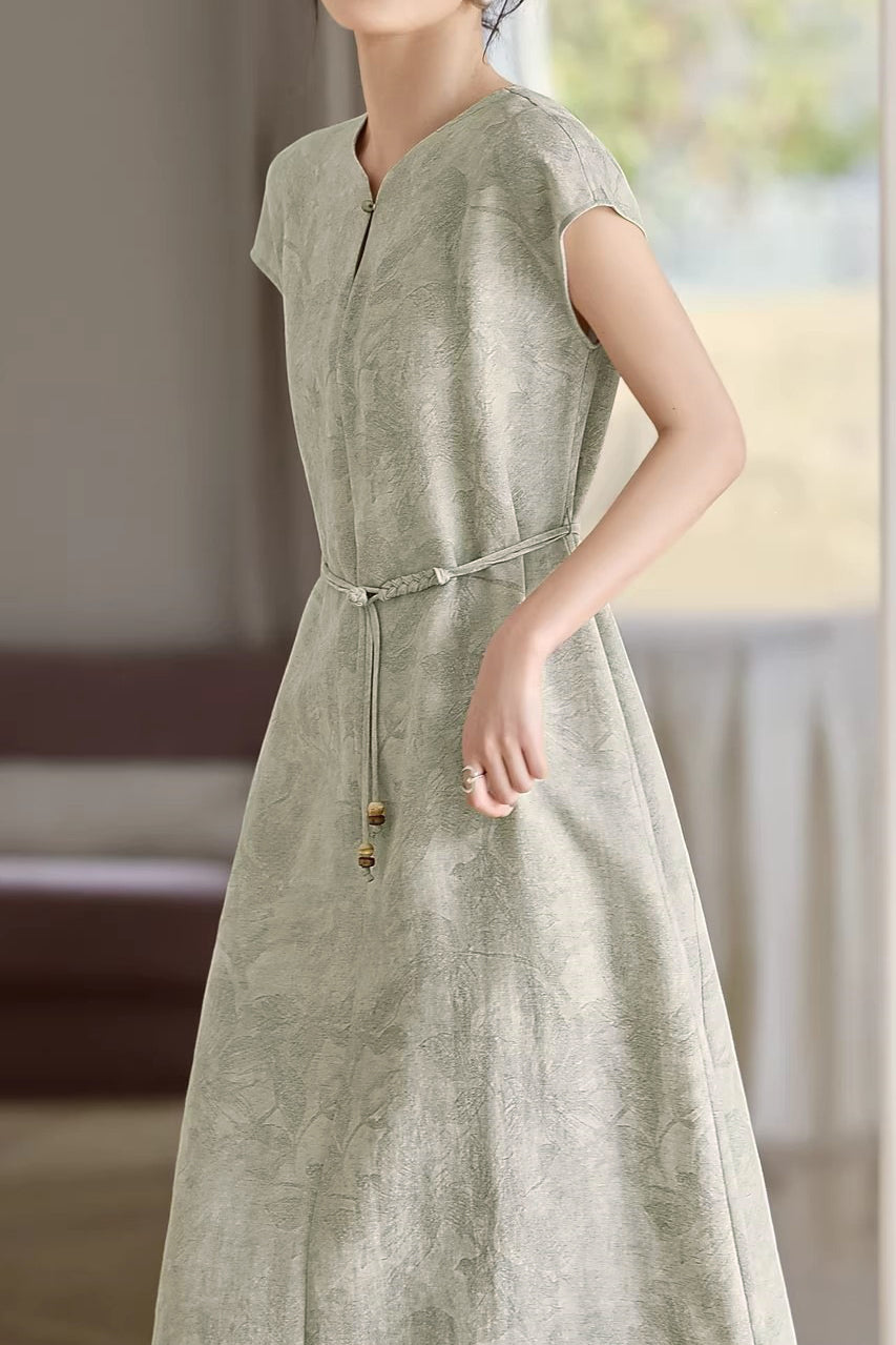 Elegant Commuter Waist Tie Dress - liwisi