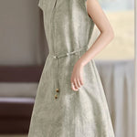 Elegant Commuter Waist Tie Dress - liwisi