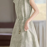 Elegant Commuter Waist Tie Dress - liwisi