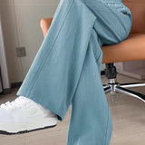 Casual Denim High Waist Straight Leg Pants - liwisi