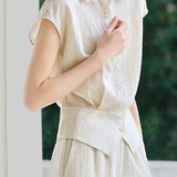 Light Commuter Ruched Waist Shirt - liwisi