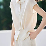 Light Commuter Ruched Waist Shirt - liwisi